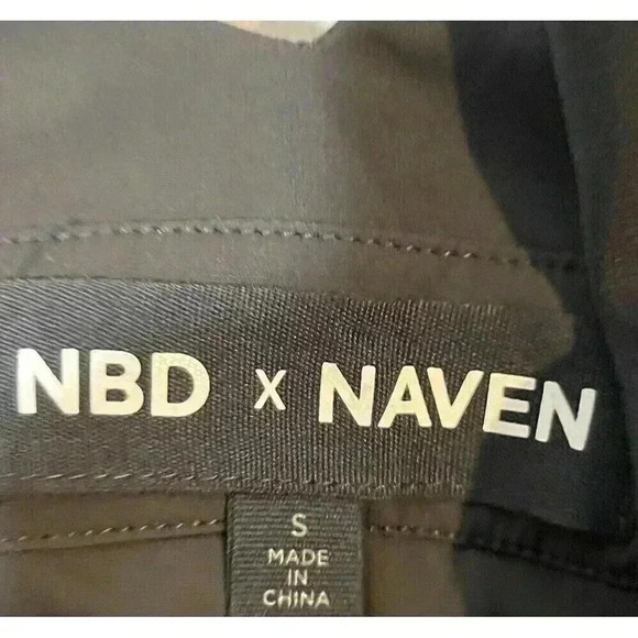 NBD x NAVEN REVOLE One Side Cut Out Ruffle Strappy Fit & Flare Mini Black Dress - Picture 6 of 7